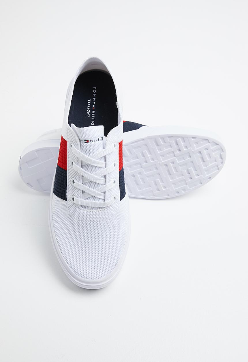 Tommy Hilfiger - Lightweight knit flag sneaker - white