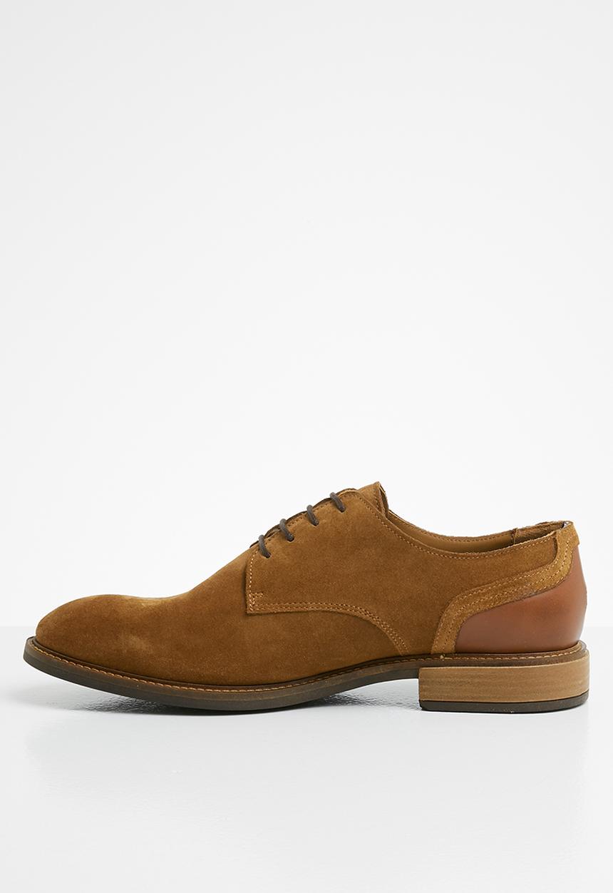 Tommy Hilfiger - Elevated material mix formal shoe - cognac