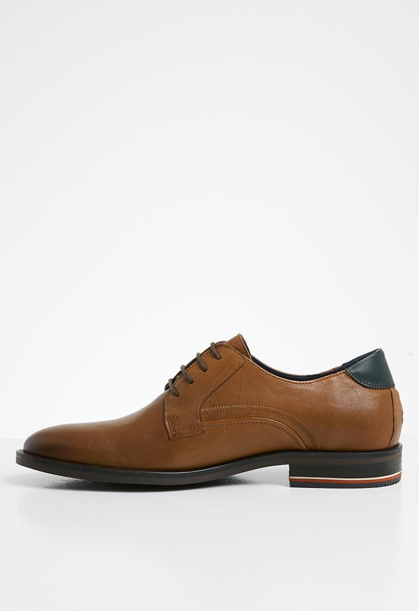 Tommy Hilfiger - Signature Hilfiger leather leather shoe - cognac