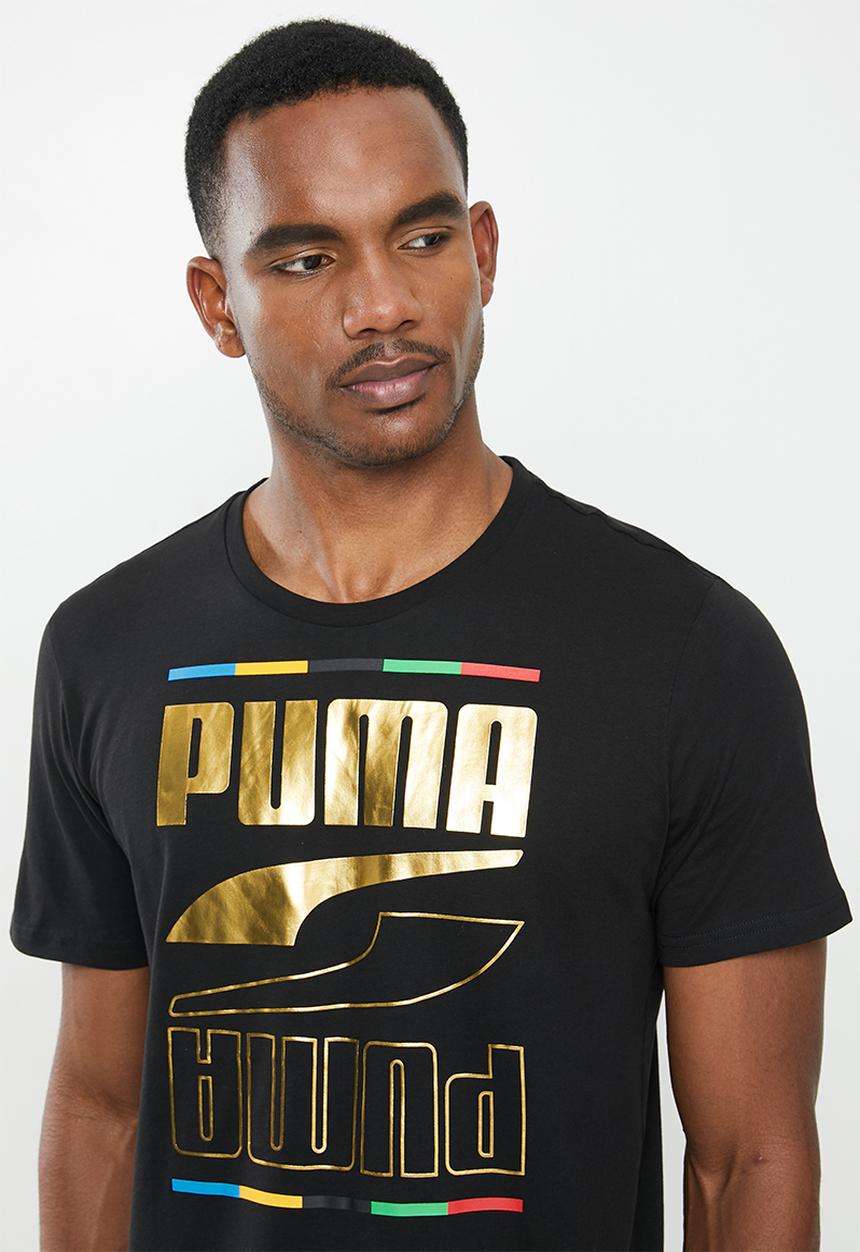 PUMA - Rebel tee continents tee - black