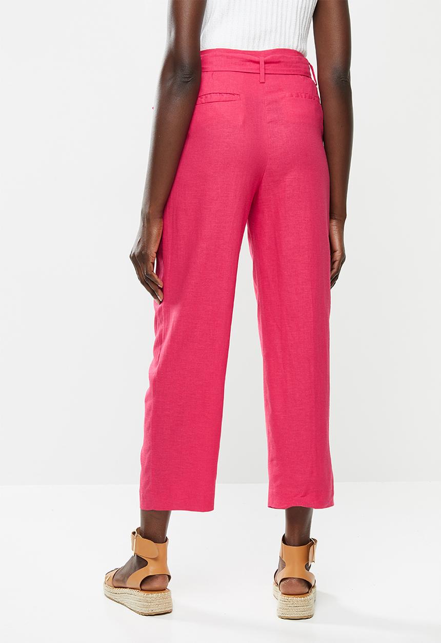 MANGO - Trousers Emma - bright pink