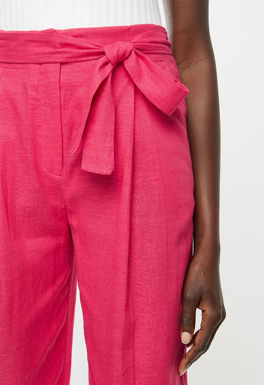 MANGO - Trousers Emma - bright pink