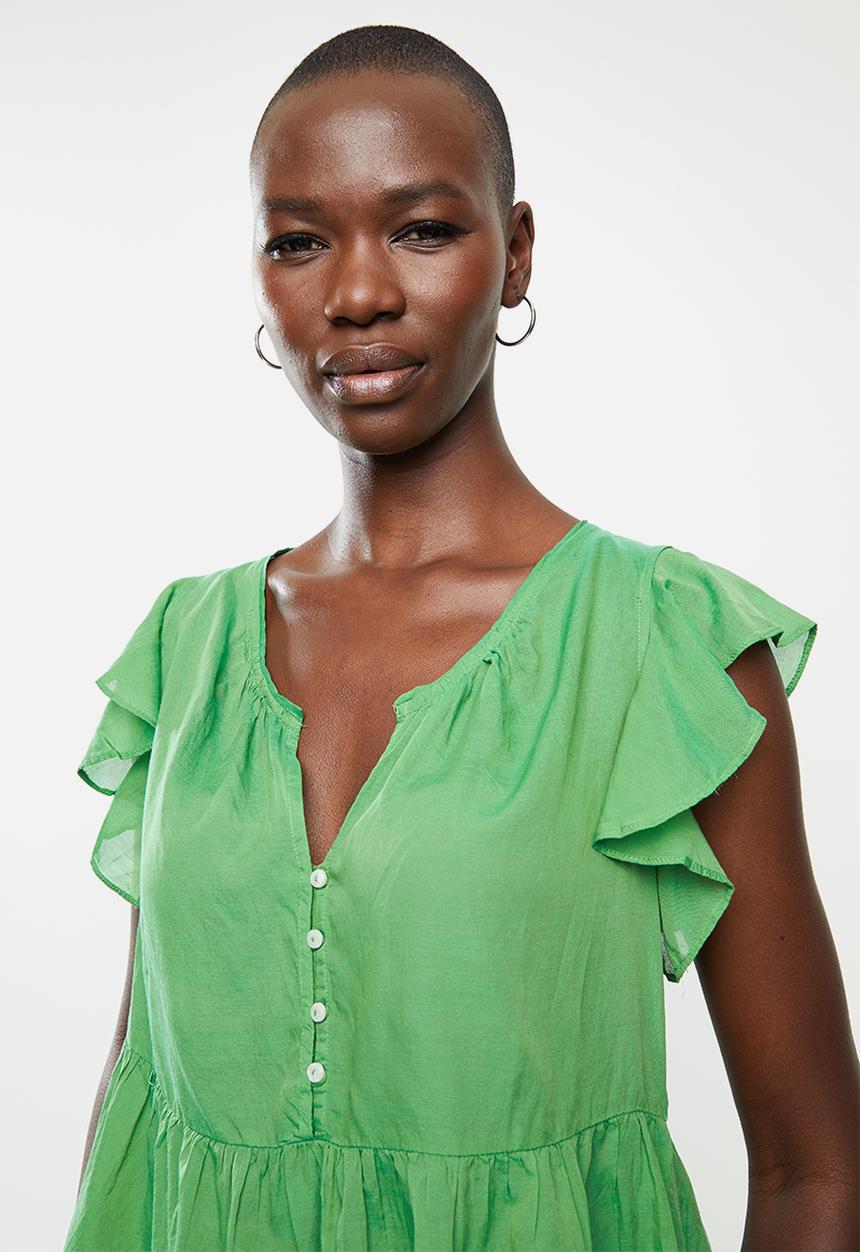 MANGO - Blouse soli - green