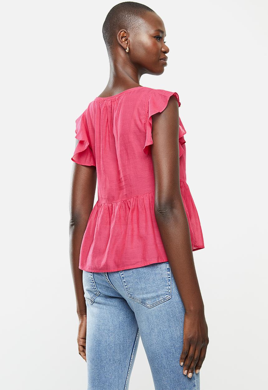 MANGO - Blouse soli - pink