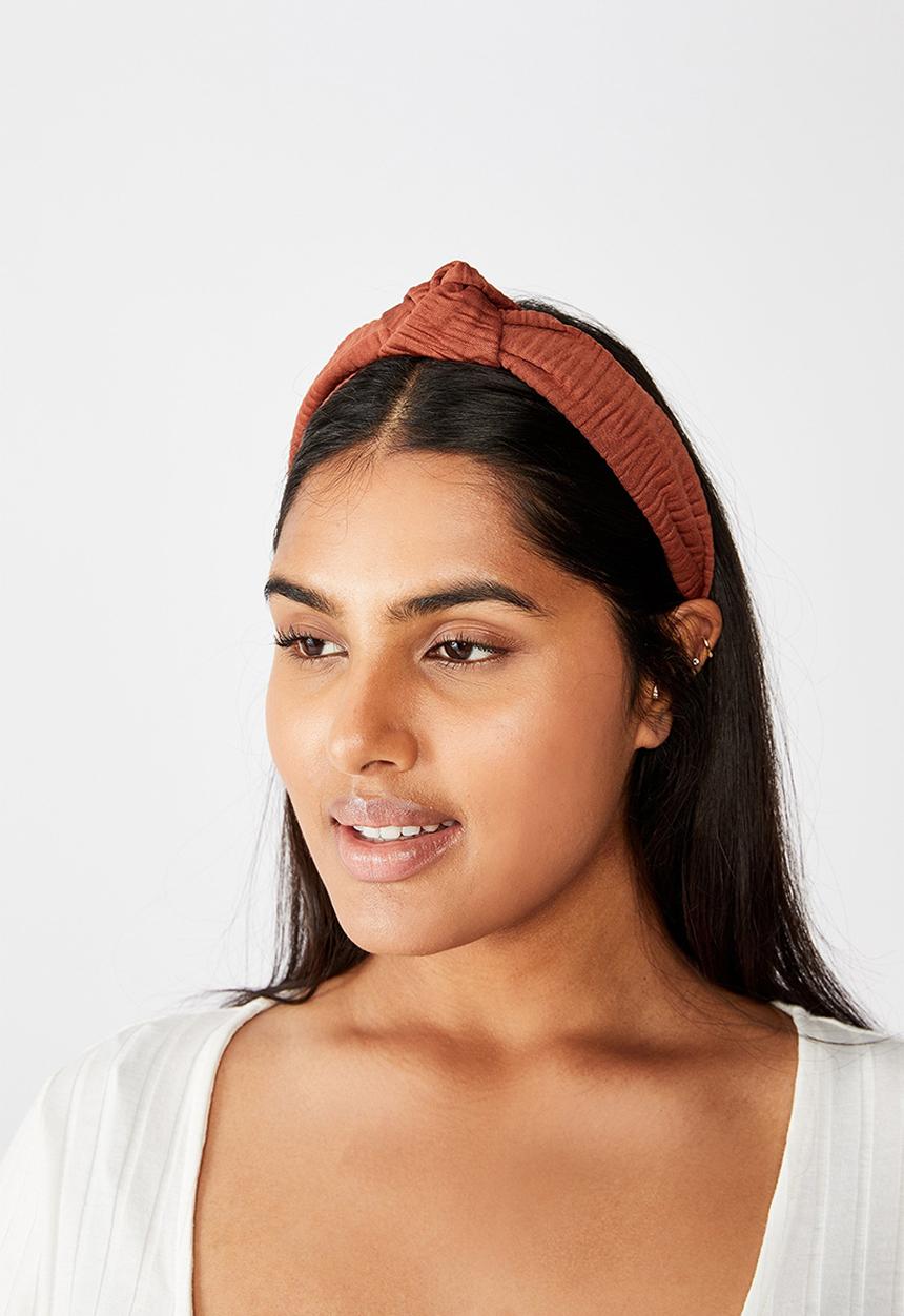 Rubi - Nadia knot headband - chocolate