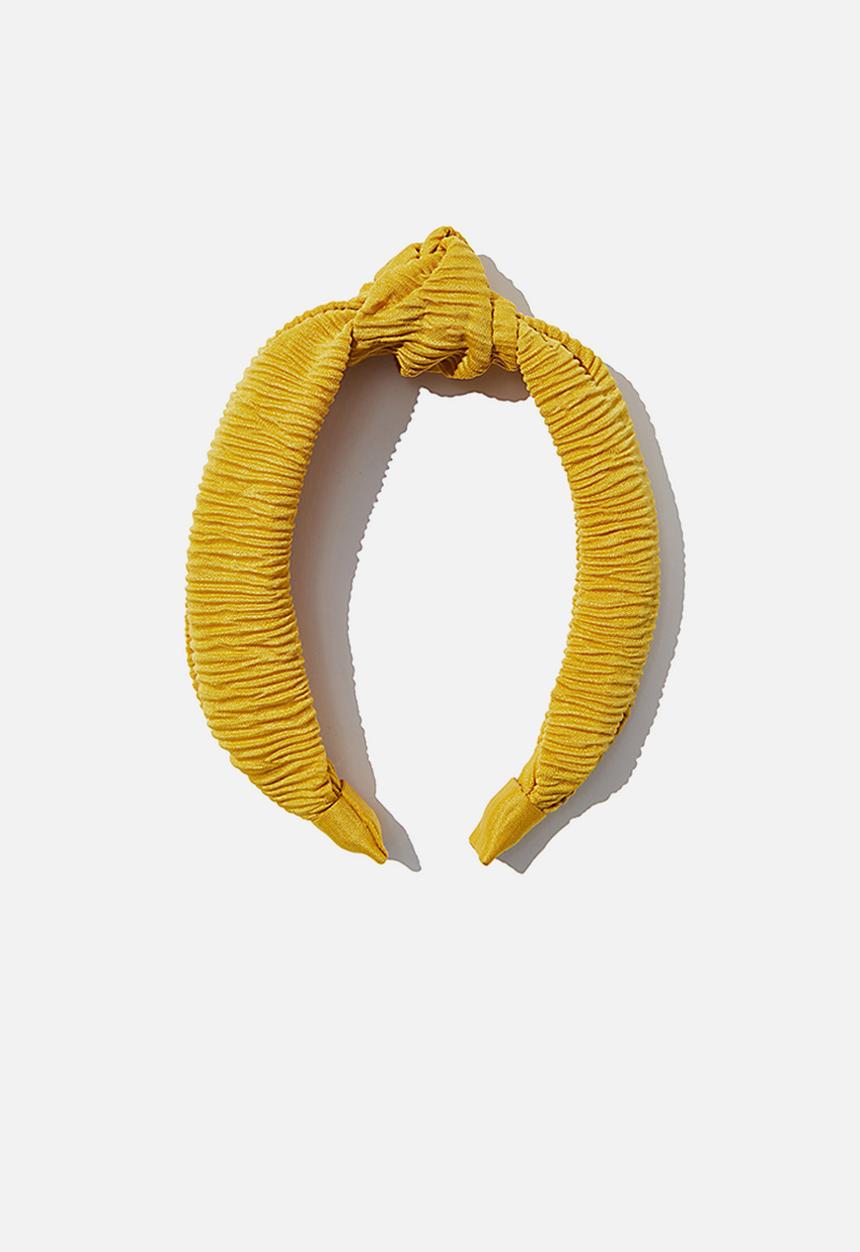 Rubi - Nadia knot headband - spruce yellow