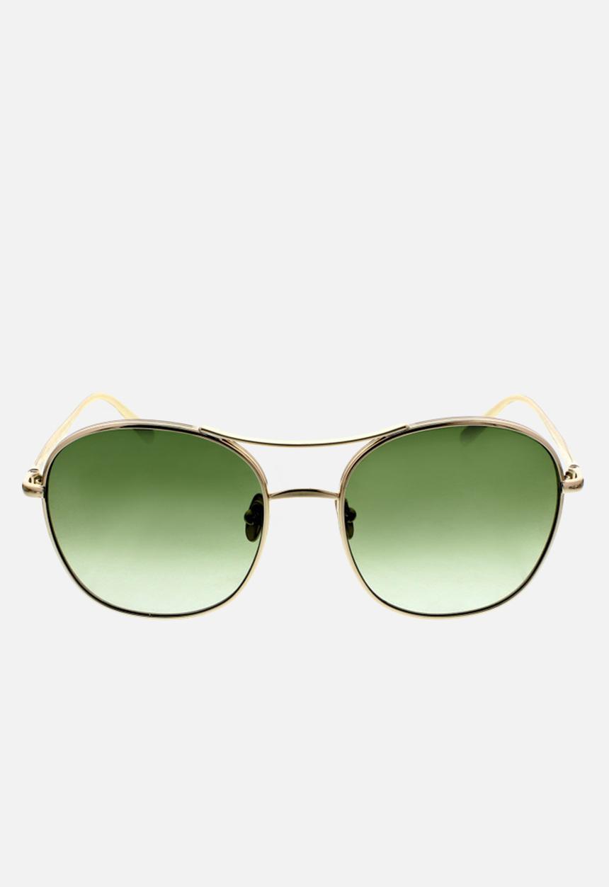Chloe - Chloe round sunglasses - gold & green