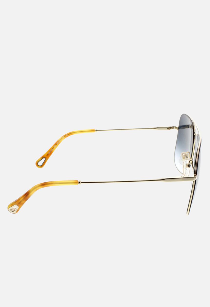 Chloe - Chloe sqaure sunglasses - gold & petrol