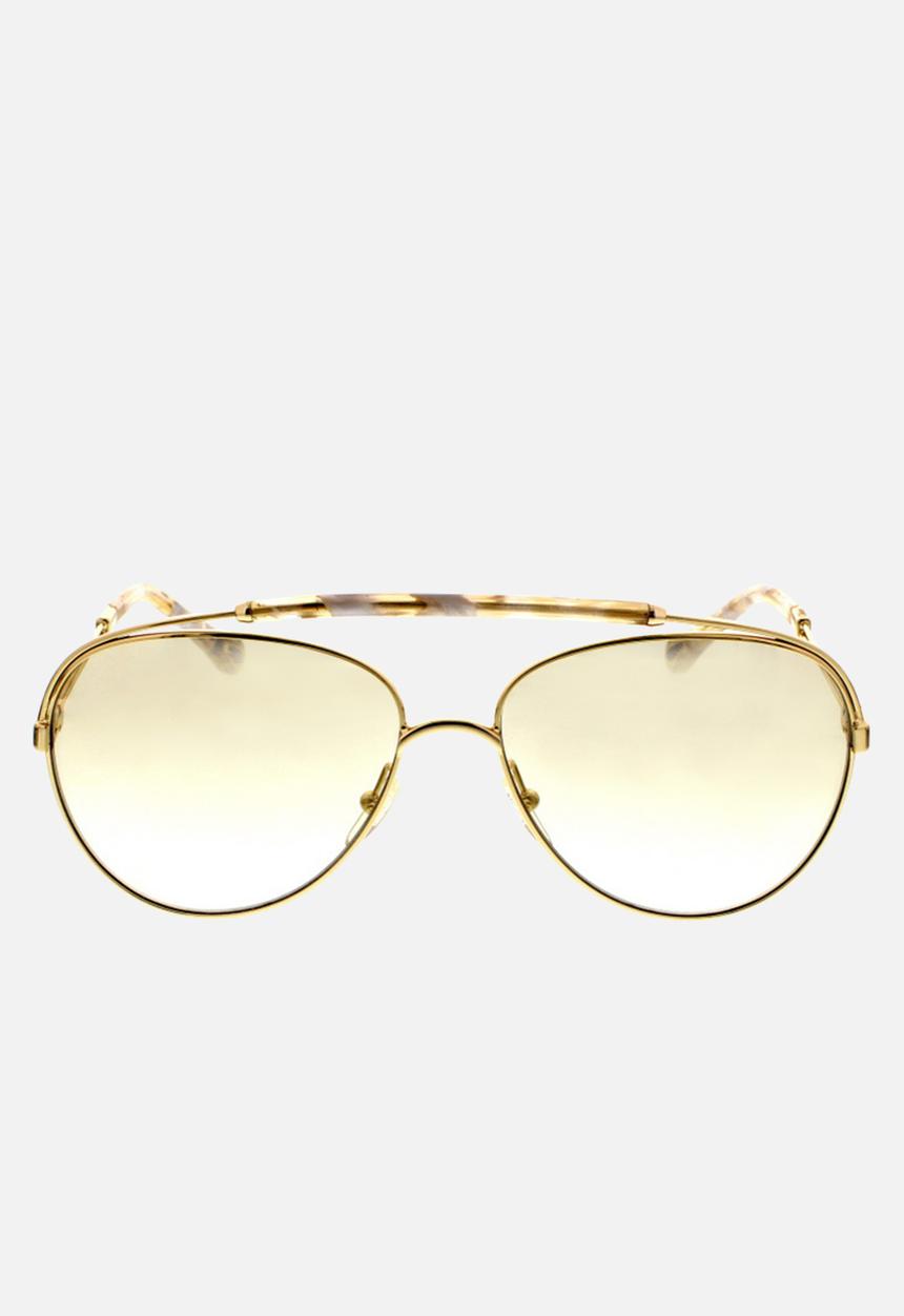 Chloe - Chloe aviator sunglasses - gold marble / beige