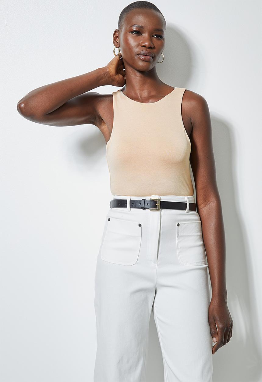 Superbalist - Single cutaway bodysuit - toasted almond