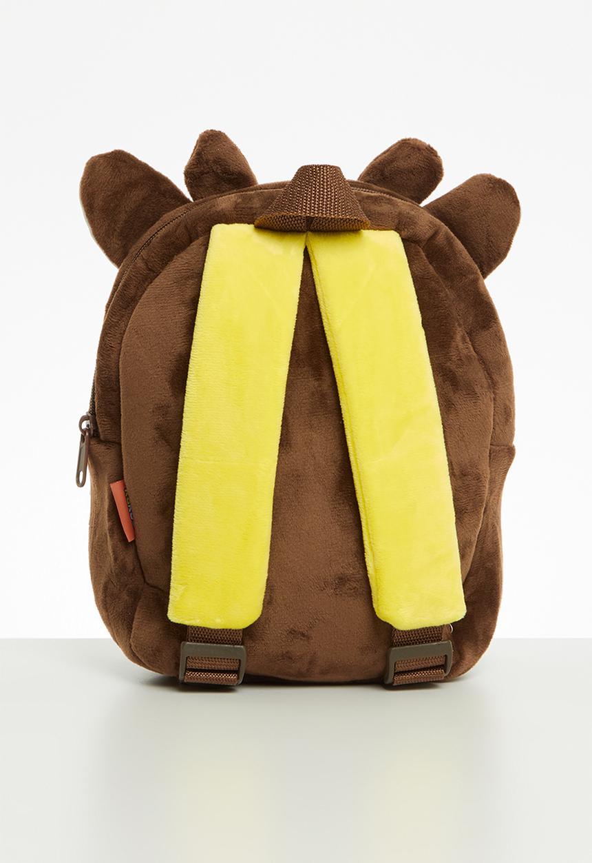 Pop Candy - Giraffe backpack - yellow & brown 