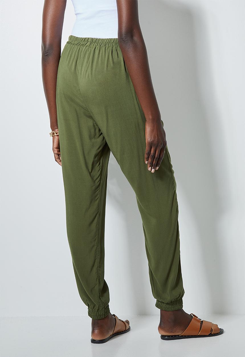 Superbalist - Easy pull on pants - dark olive