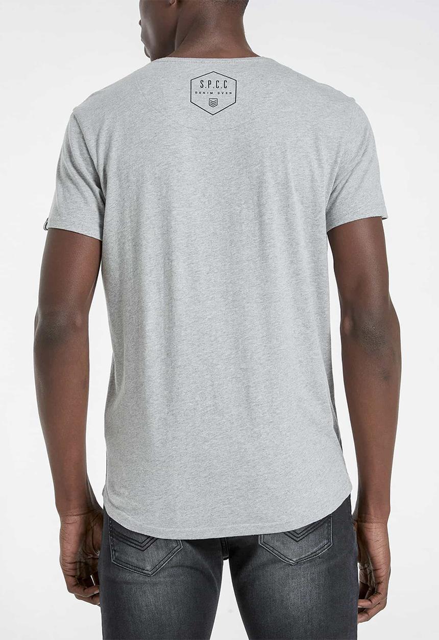 S.P.C.C - Addle fashion scooped hem T-shirt - grey