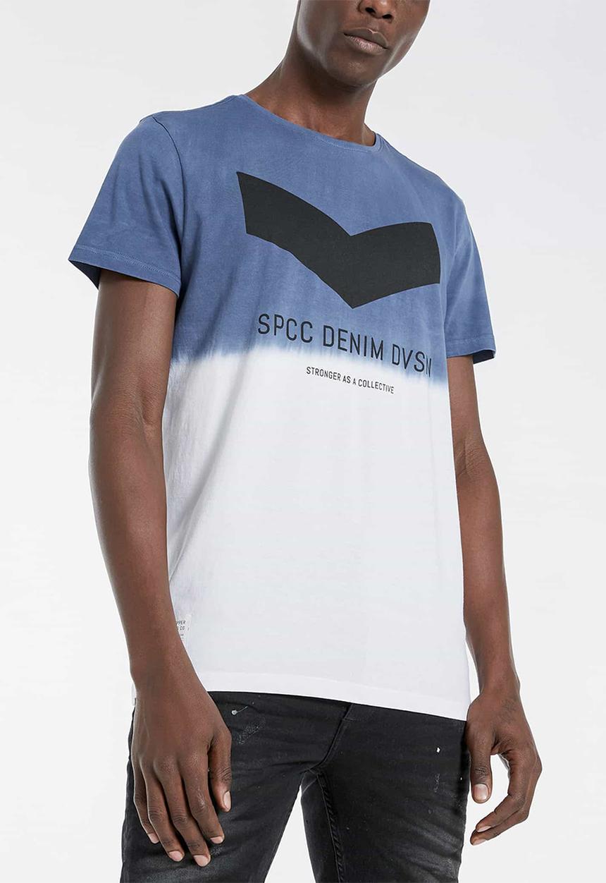 S.P.C.C - Harrow premium straight hem T-shirt - denim blue