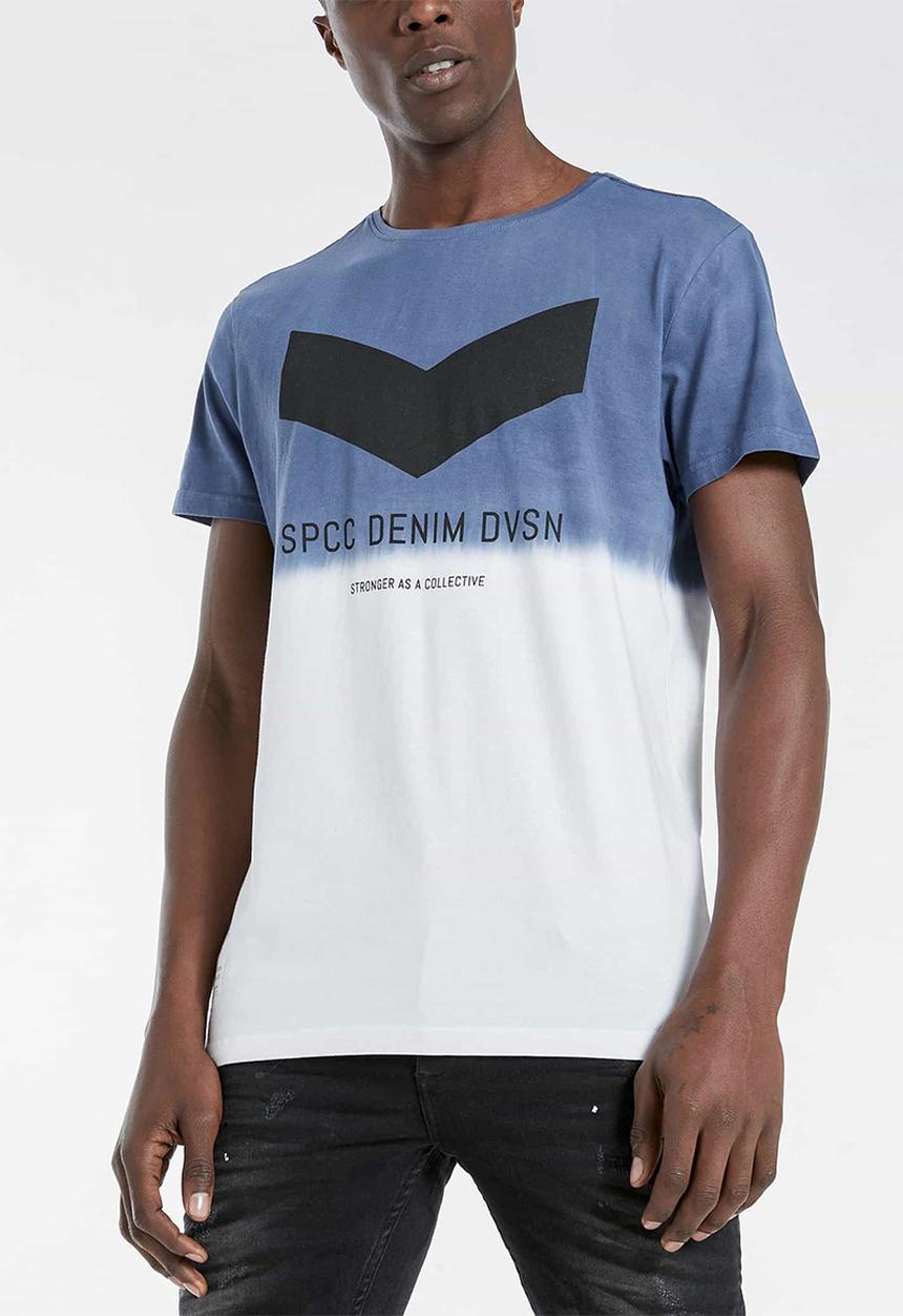 S.P.C.C - Harrow premium straight hem T-shirt - denim blue