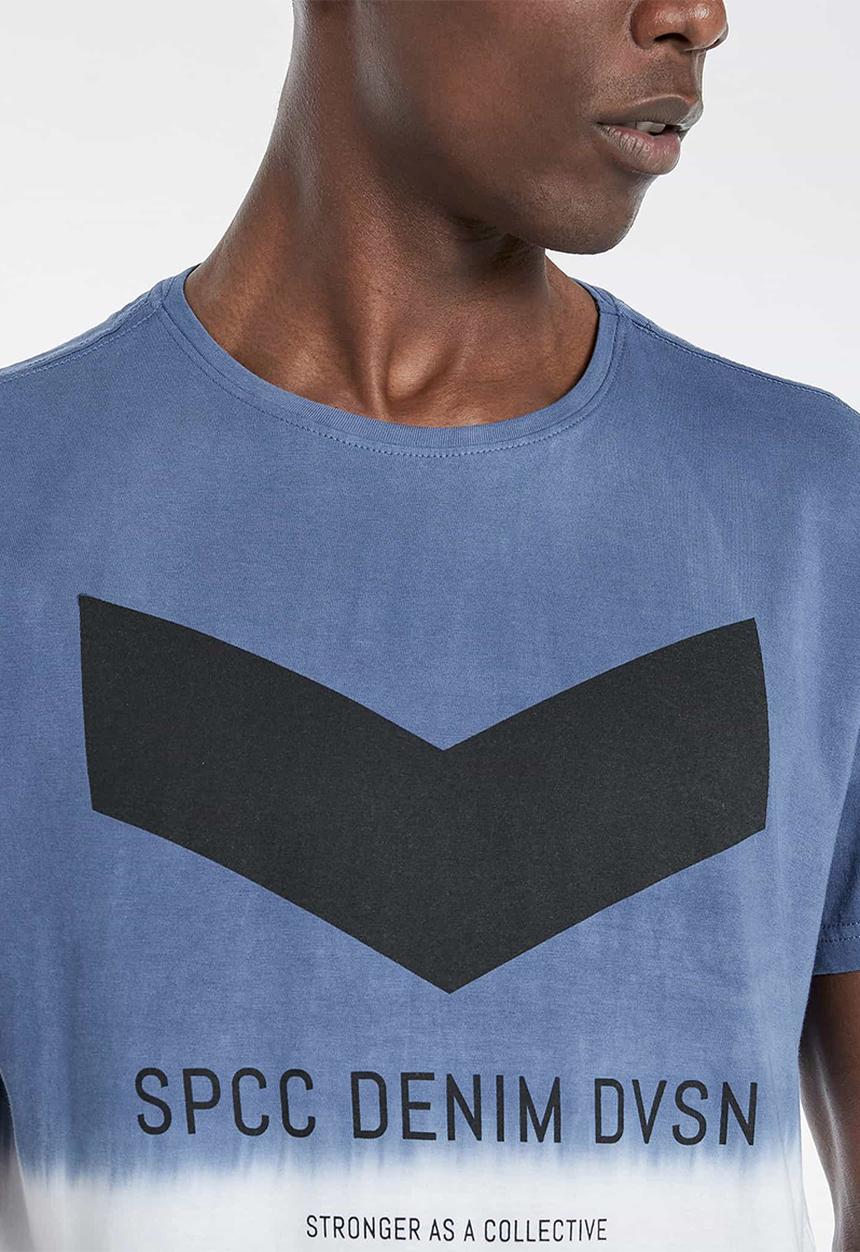 S.P.C.C - Harrow premium straight hem T-shirt - denim blue
