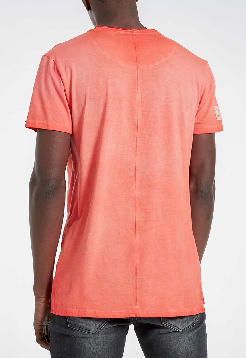 S.P.C.C - Keats premium stepped hem T-shirt - orange 