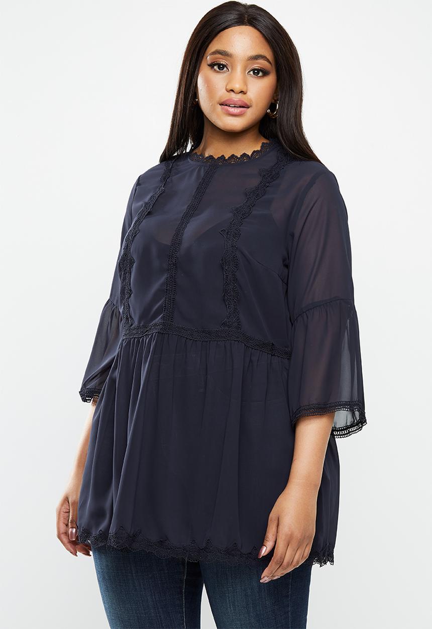 Vero Moda - Monna 3/4 sleeve tunic - navy