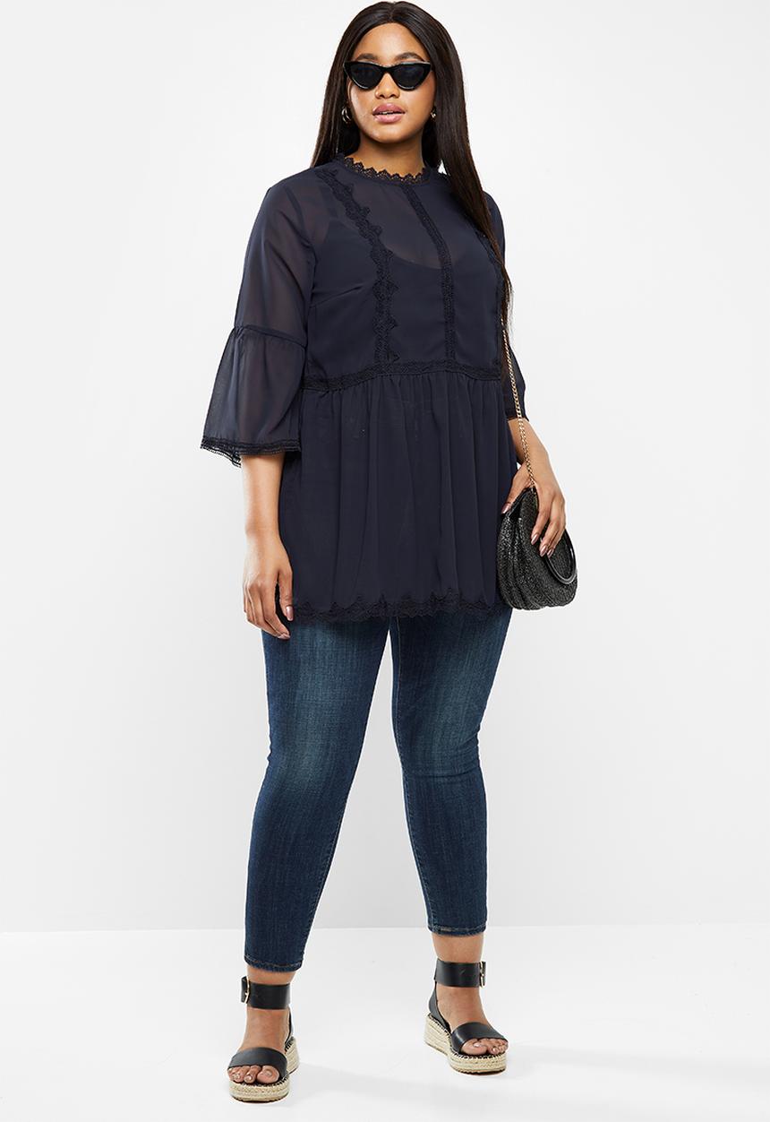 Vero Moda - Monna 3/4 sleeve tunic - navy