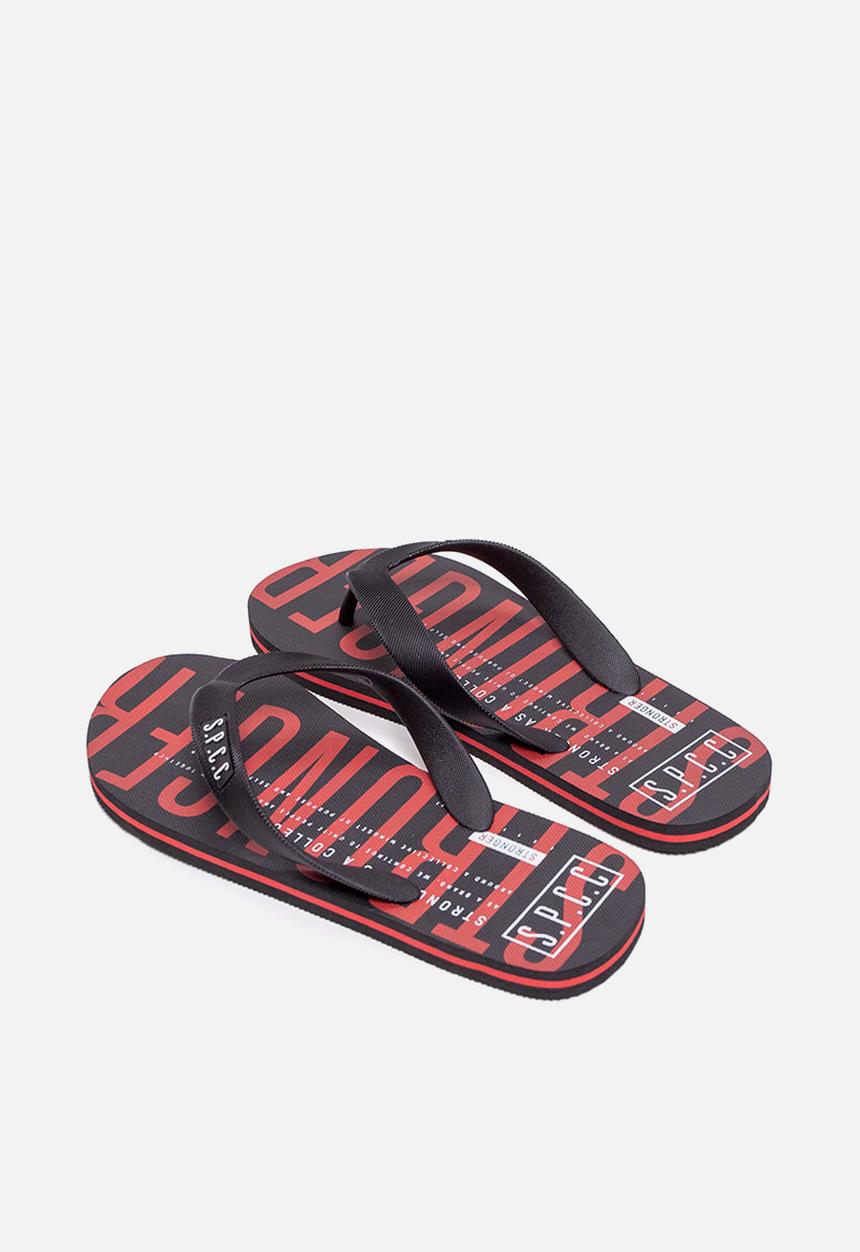 S.P.C.C - Dune fashion printed flip flops - black