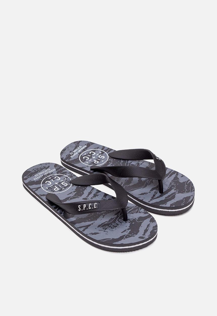 S.P.C.C - Tortuga fashion printed flip flops - charcoal