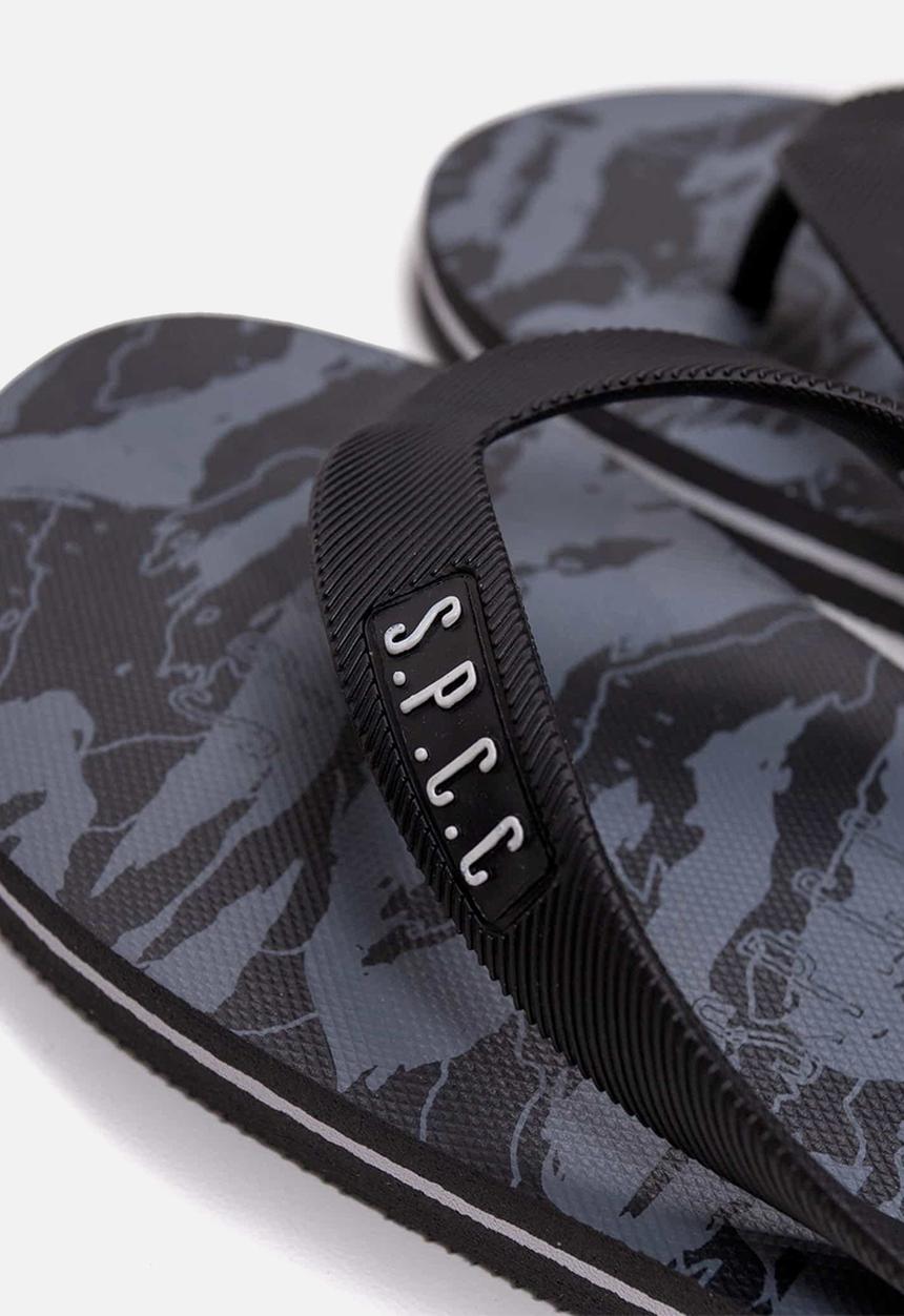 S.P.C.C - Tortuga fashion printed flip flops - charcoal