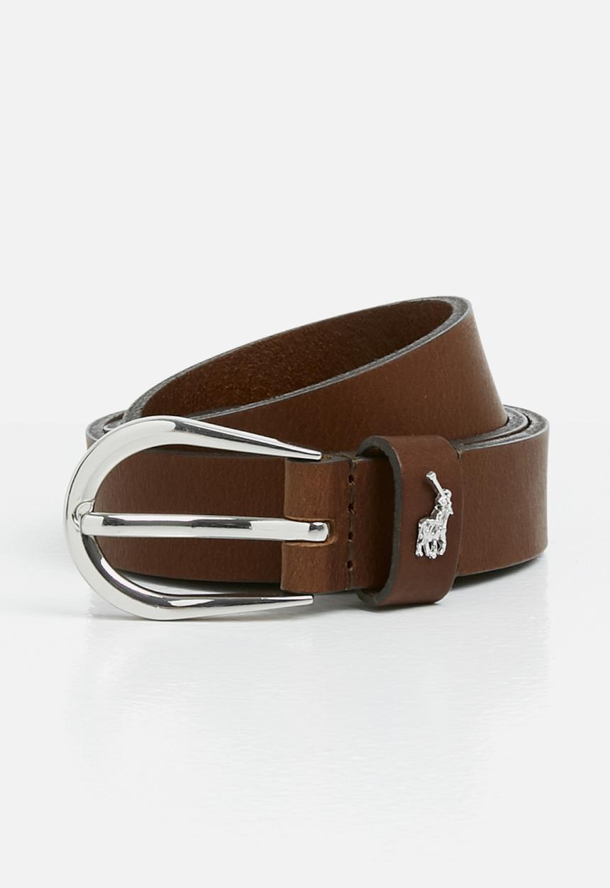 POLO - Zoe ladies leather belt - brown