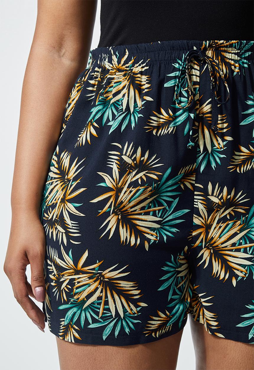 Superbalist - High waist shorts - navy palm print