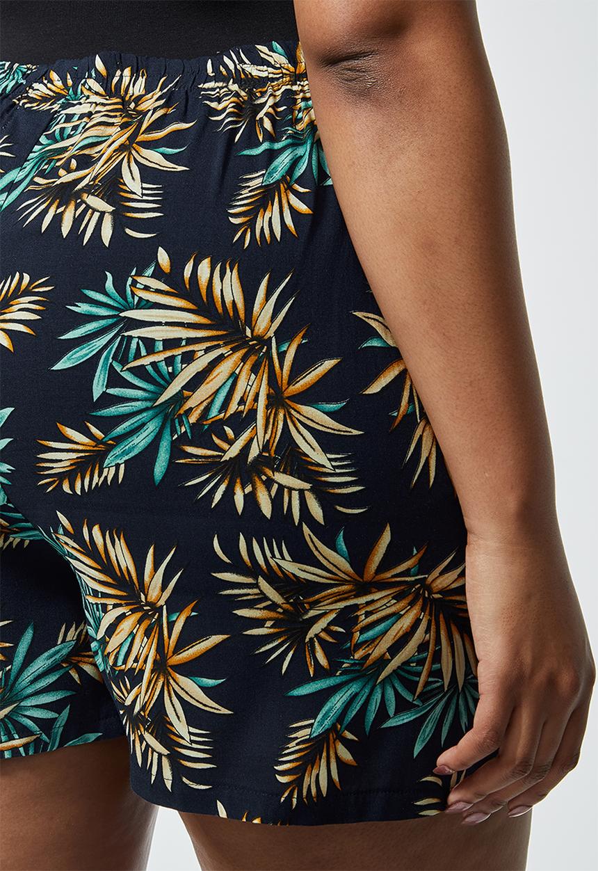 Superbalist - High waist shorts - navy palm print