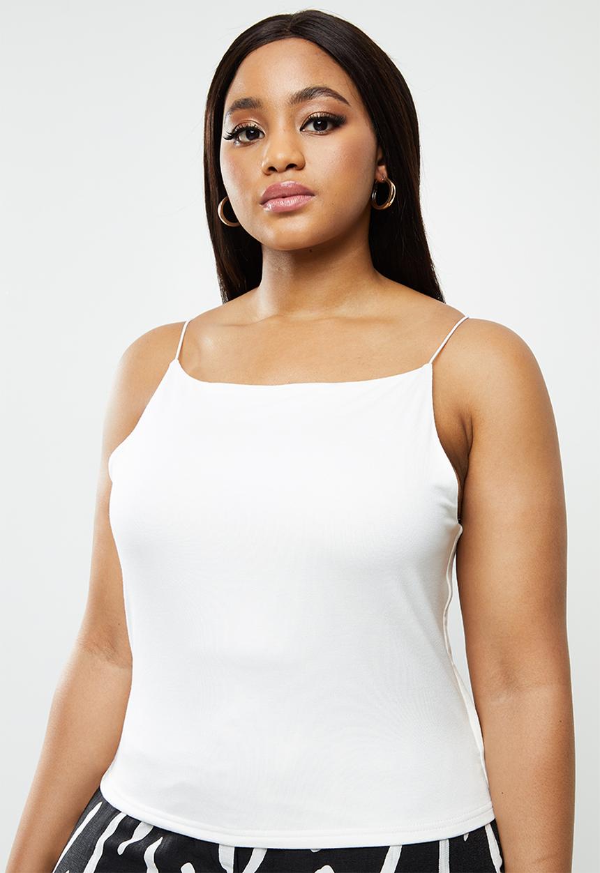 Me&B - Plus basic cami - white