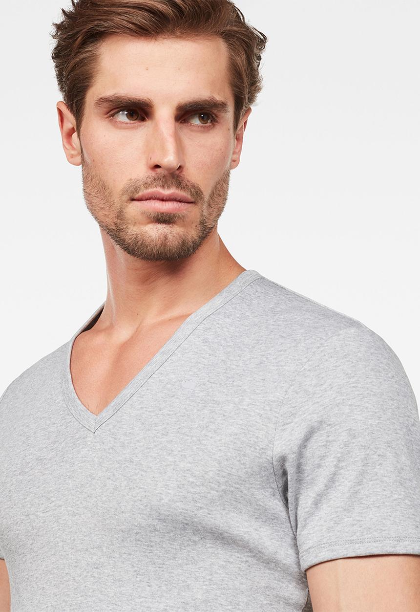 G-STAR - Base v-neck tee 2-pack - grey