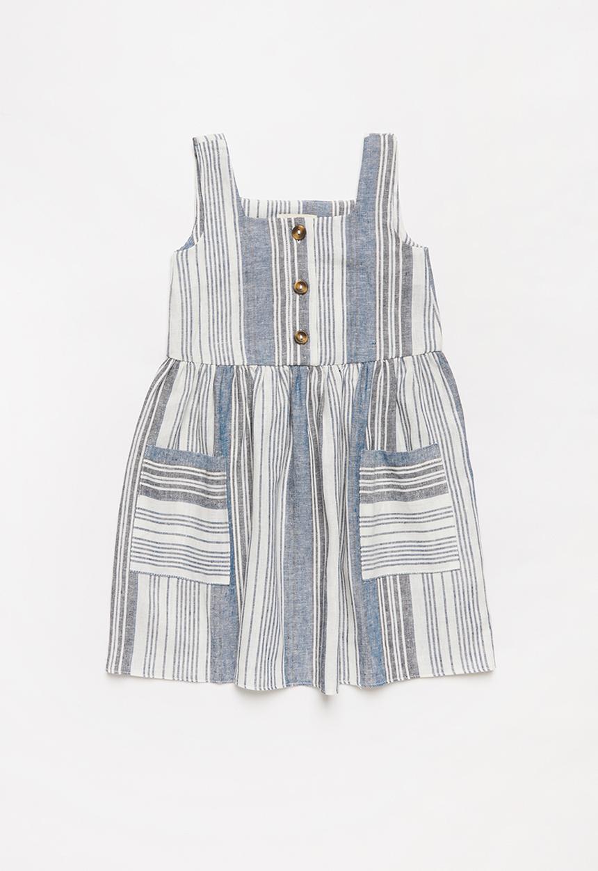 Superbalist Kids - Pocket detail stripe dress - blue