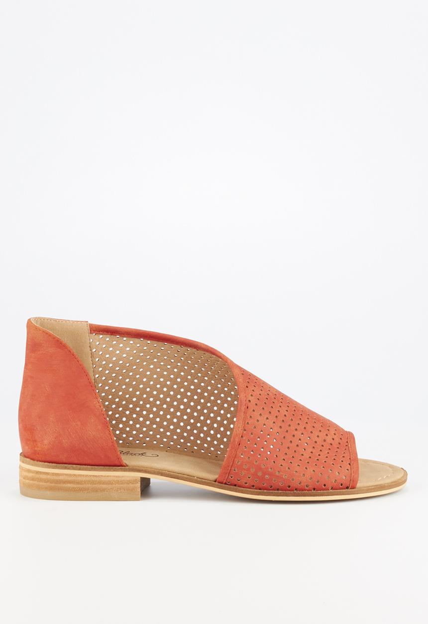 Miss Black - Micah 2 peep toe - orange