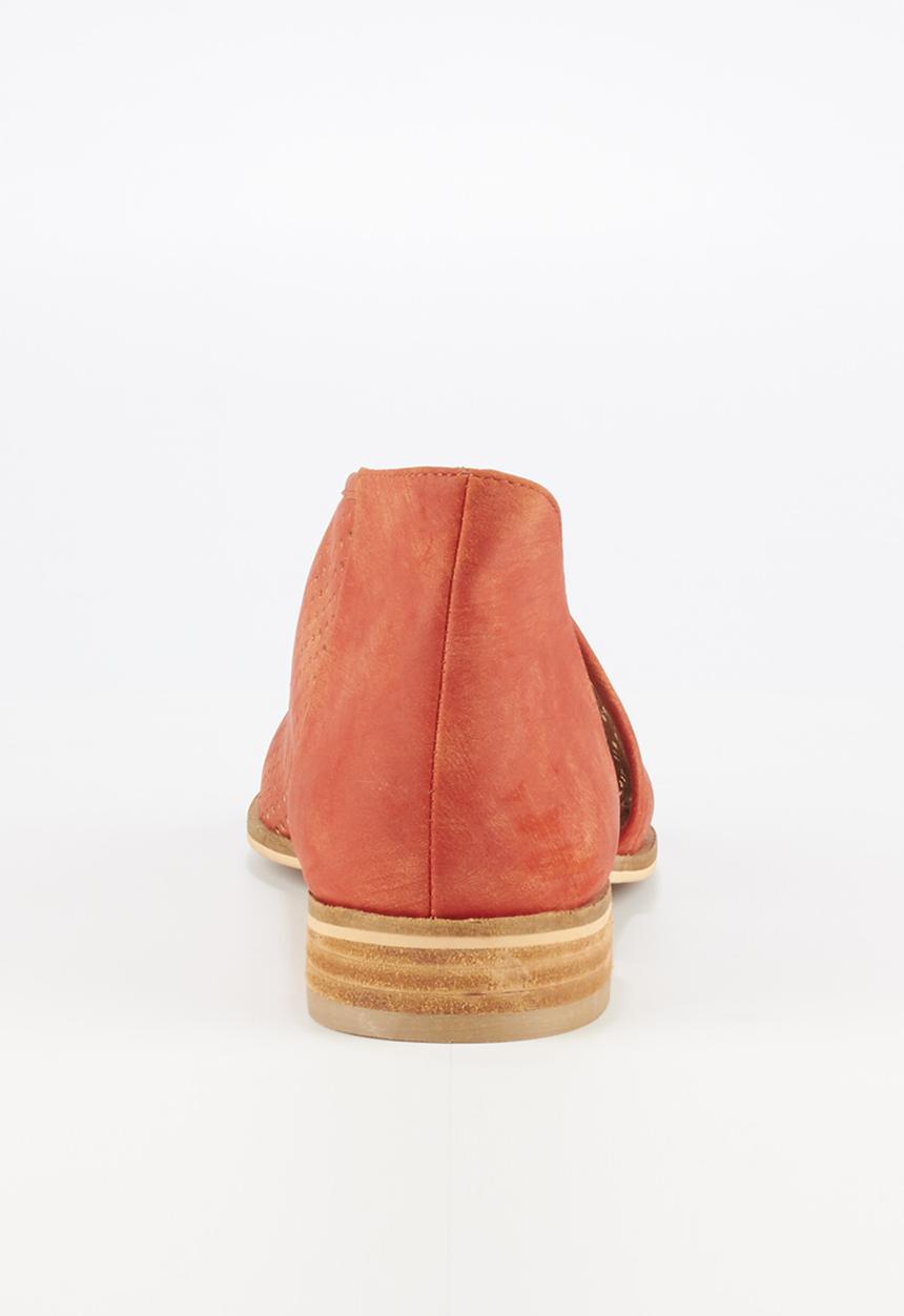 Miss Black - Micah 2 peep toe - orange