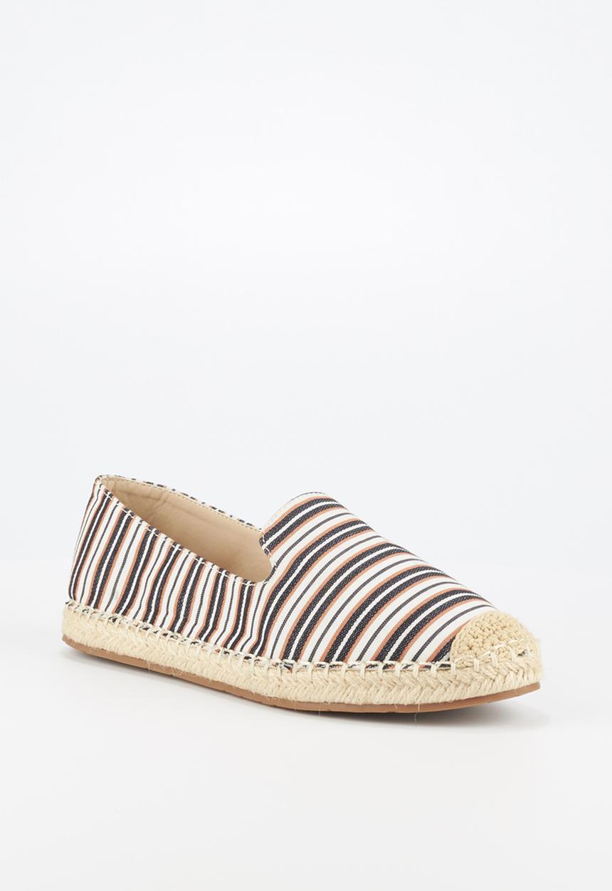 Butterfly Feet - Throne espadrille - peach & navy 