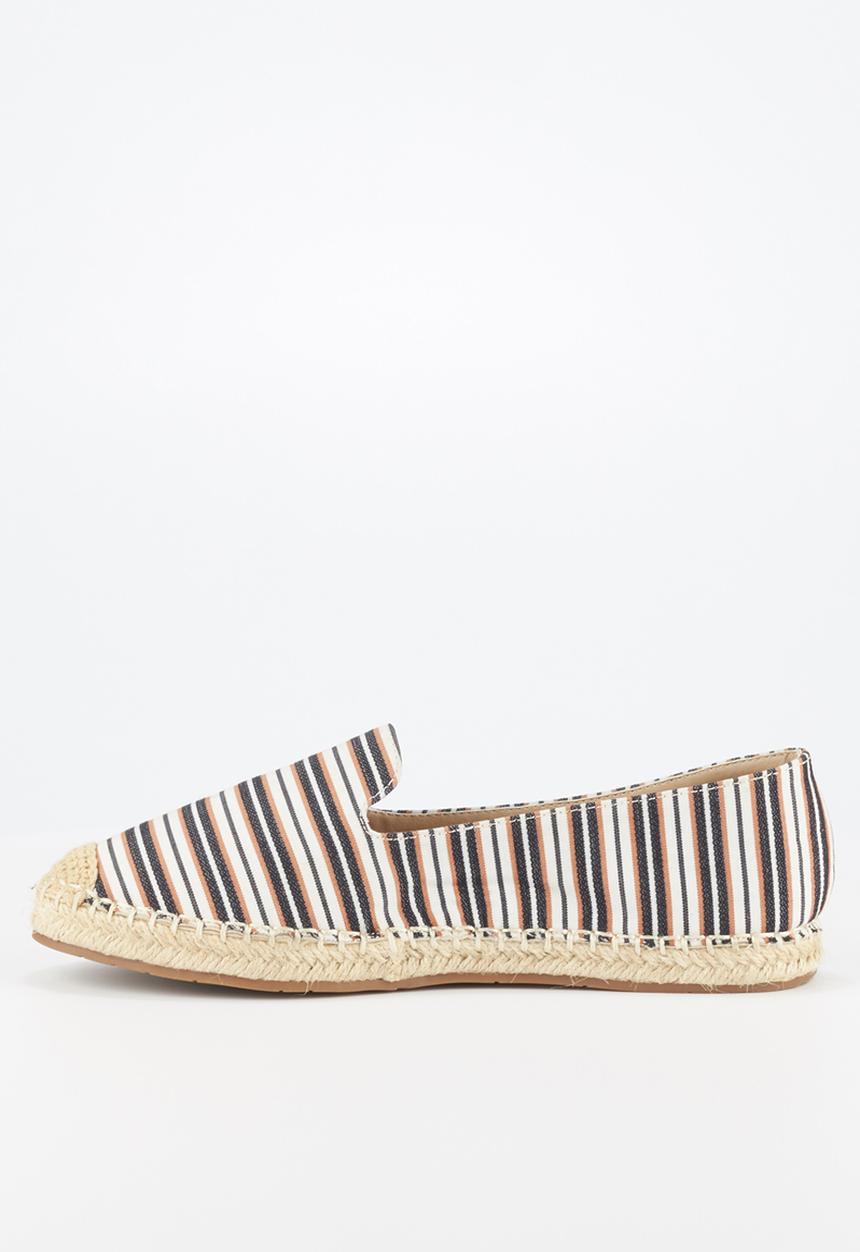 Butterfly Feet - Throne espadrille - peach & navy 