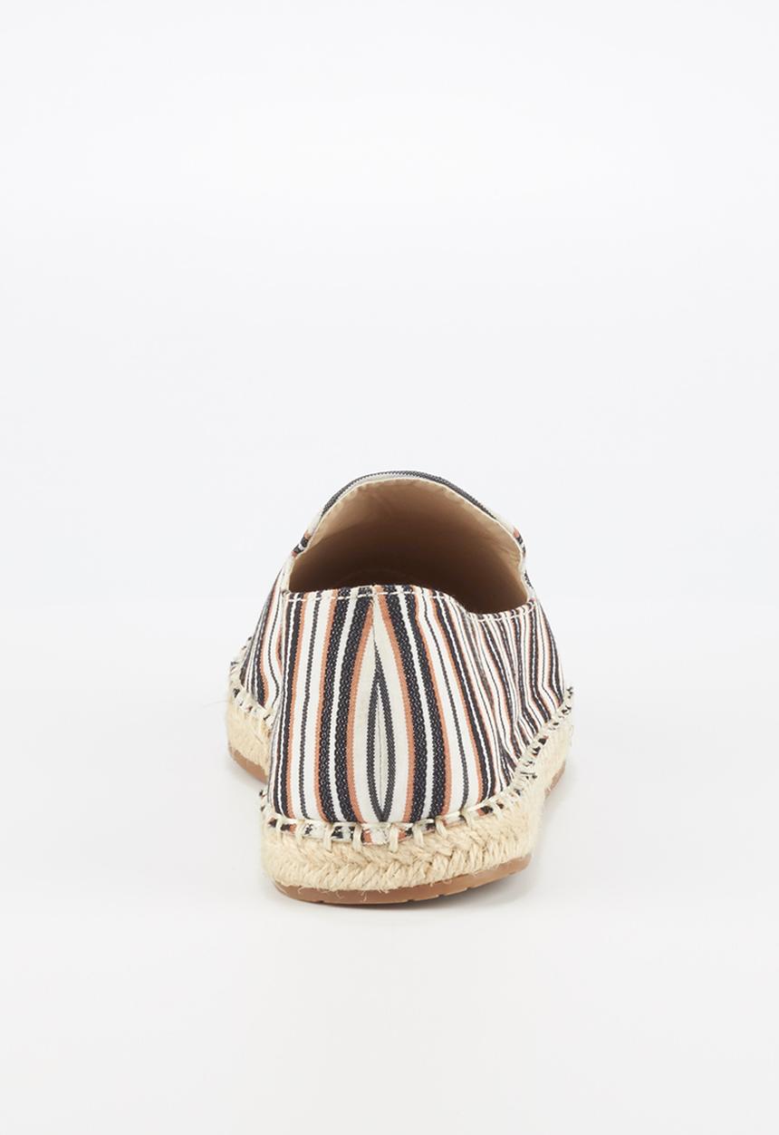 Butterfly Feet - Throne espadrille - peach & navy 