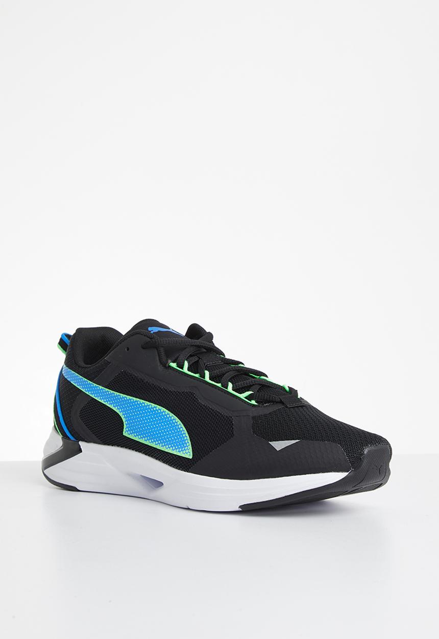 PUMA - Minima - puma black / elektro green / blue