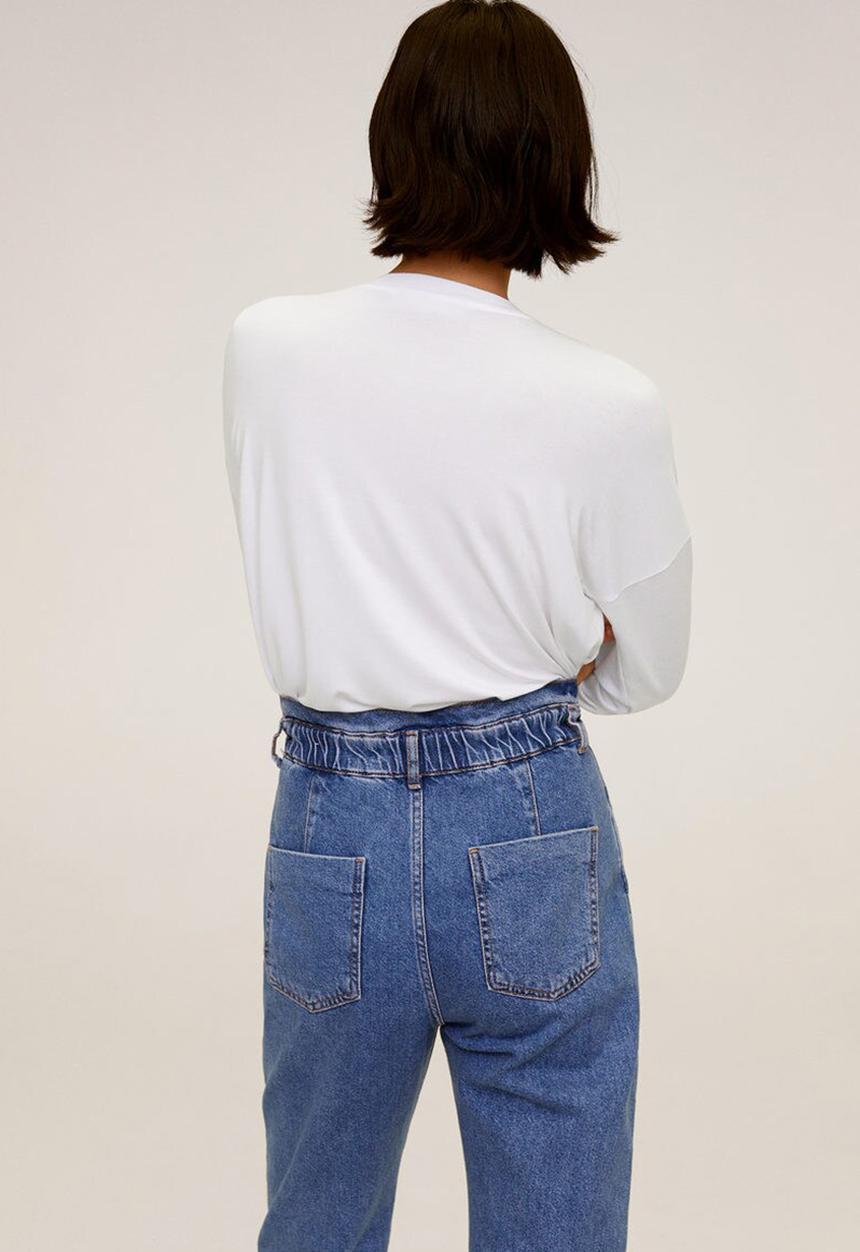 MANGO - T-shirt ribover - white