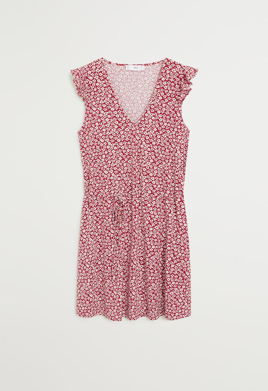 MANGO - Dress gala - red & white 