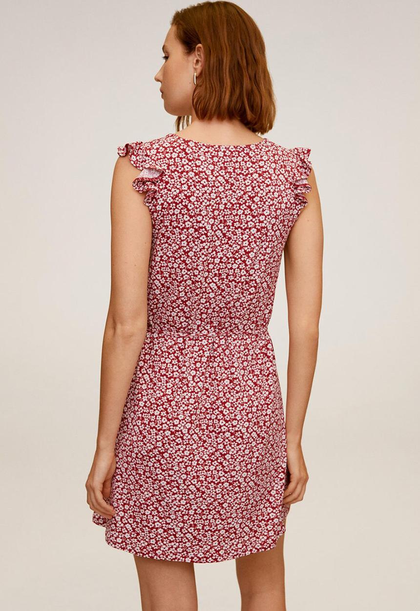 MANGO - Dress gala - red & white 