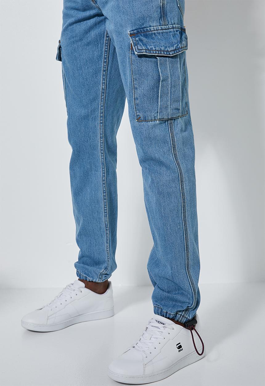 Superbalist - Carson tapered cargo jogger - blue 