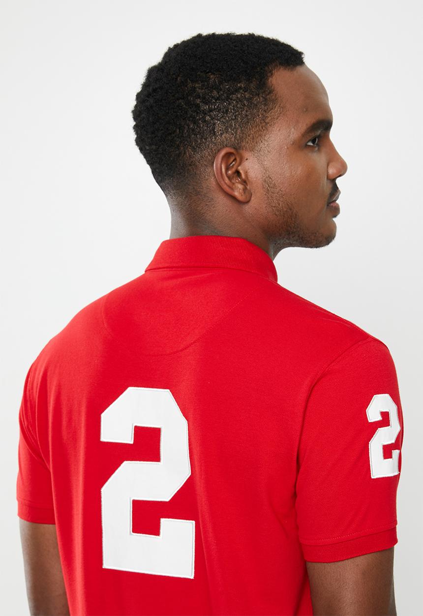 POLO - Prs logo mania golfer - red