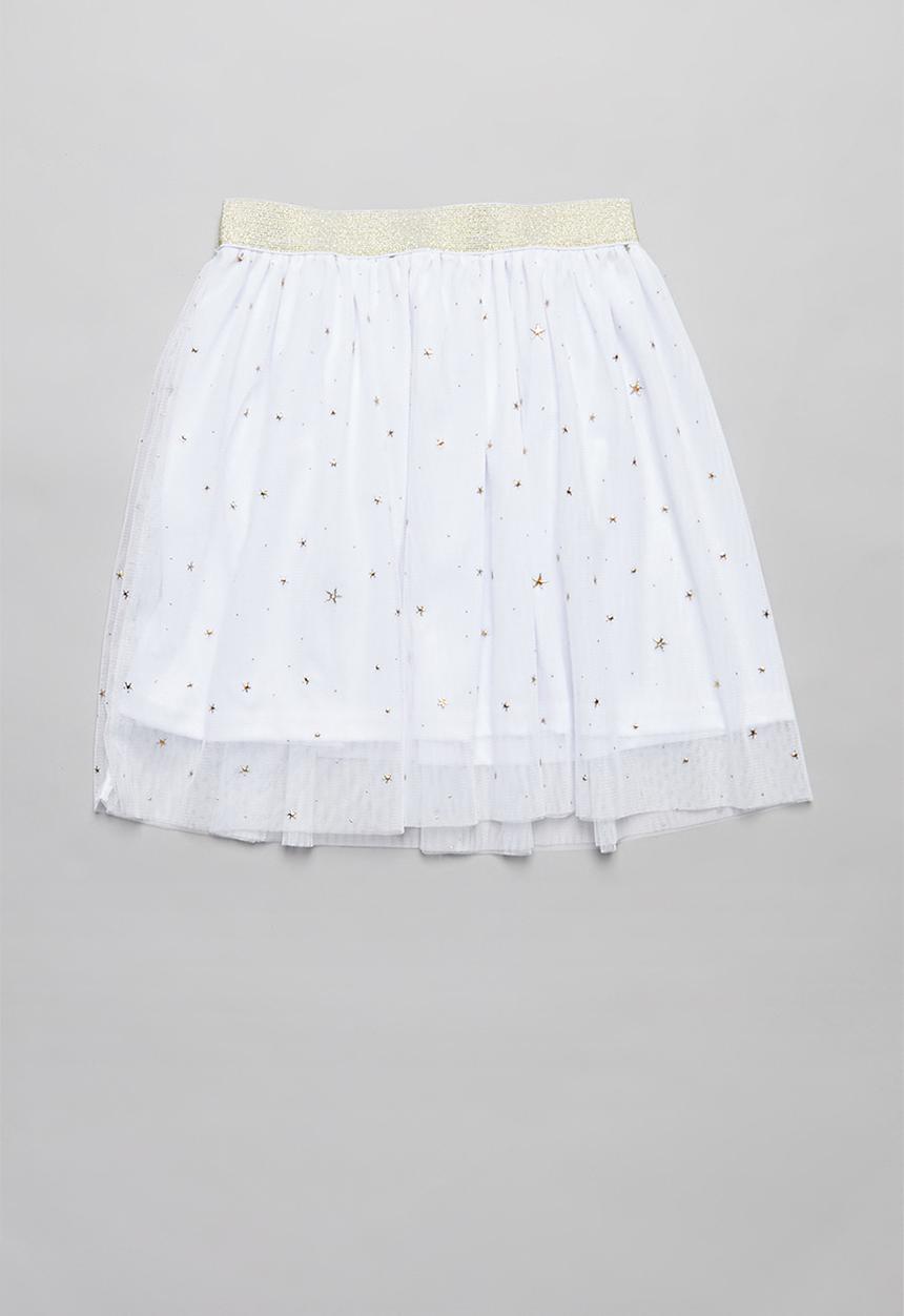 Pop Candy - Mesh skirt  - white