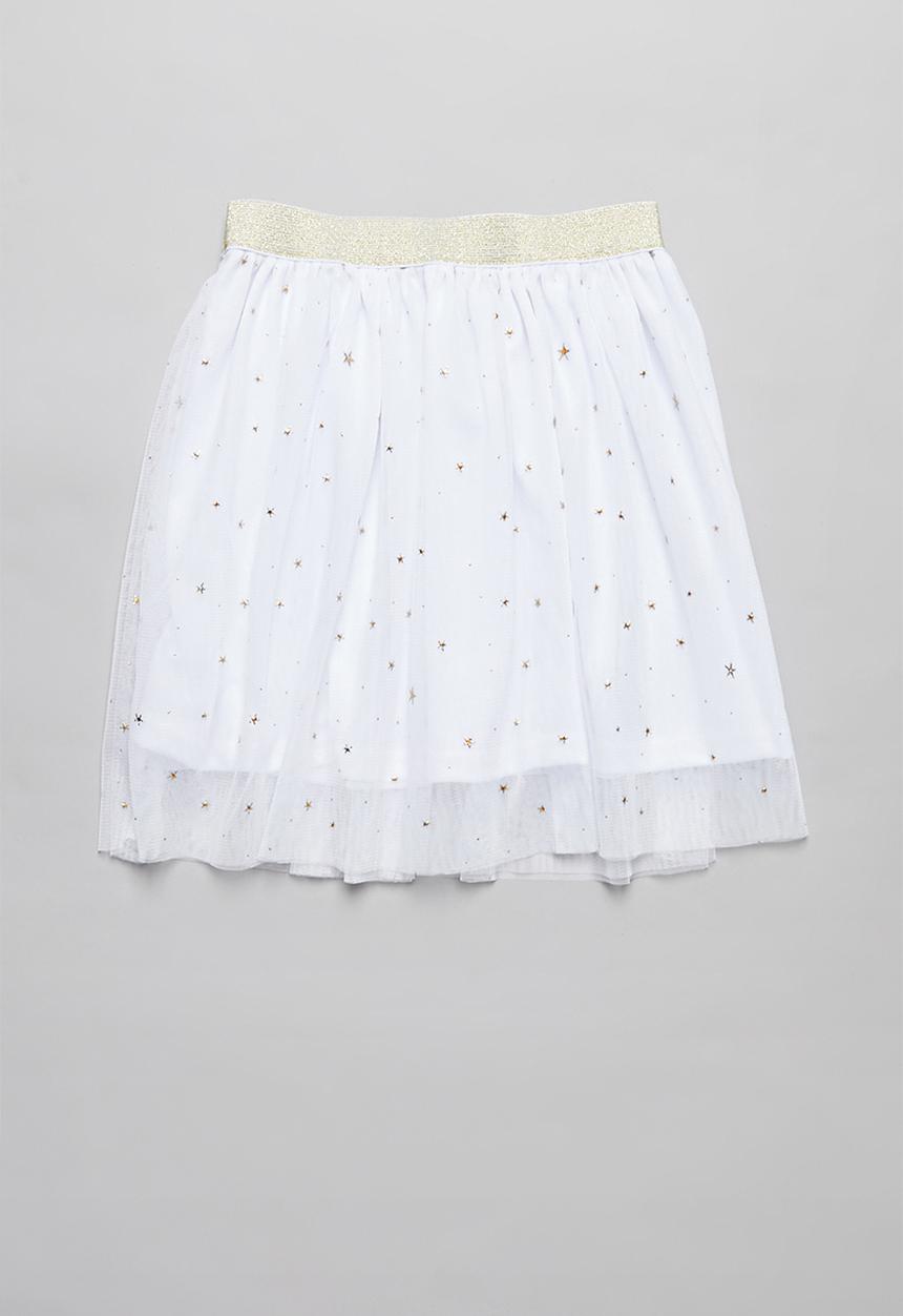 Pop Candy - Mesh skirt  - white
