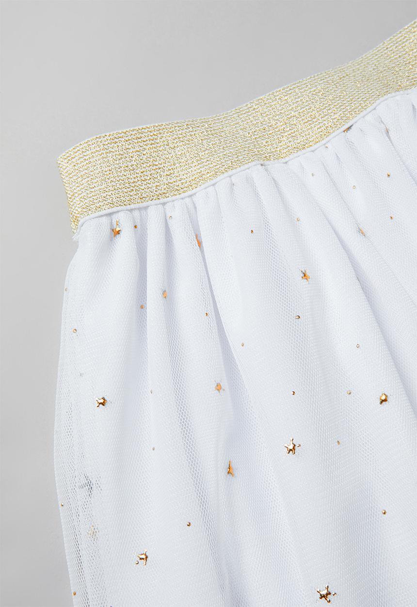 Pop Candy - Mesh skirt  - white