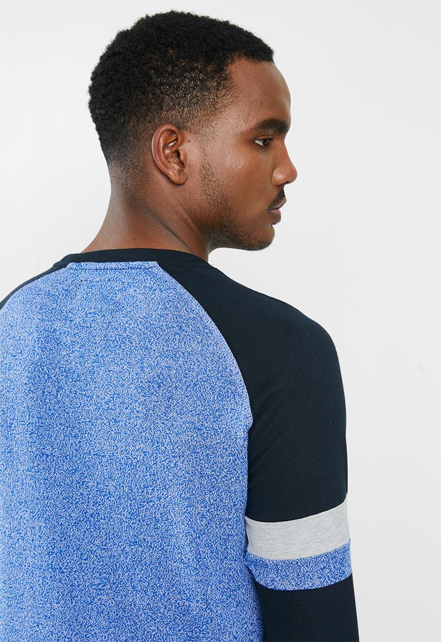 Superdry. - Vl tri colour raglan long sleeve tee - multi