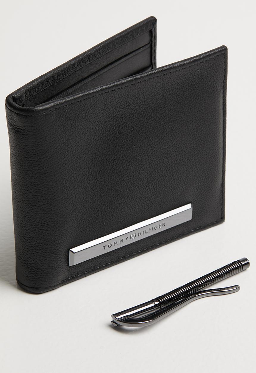 Tommy Hilfiger - Corp plaque mini money clip - black