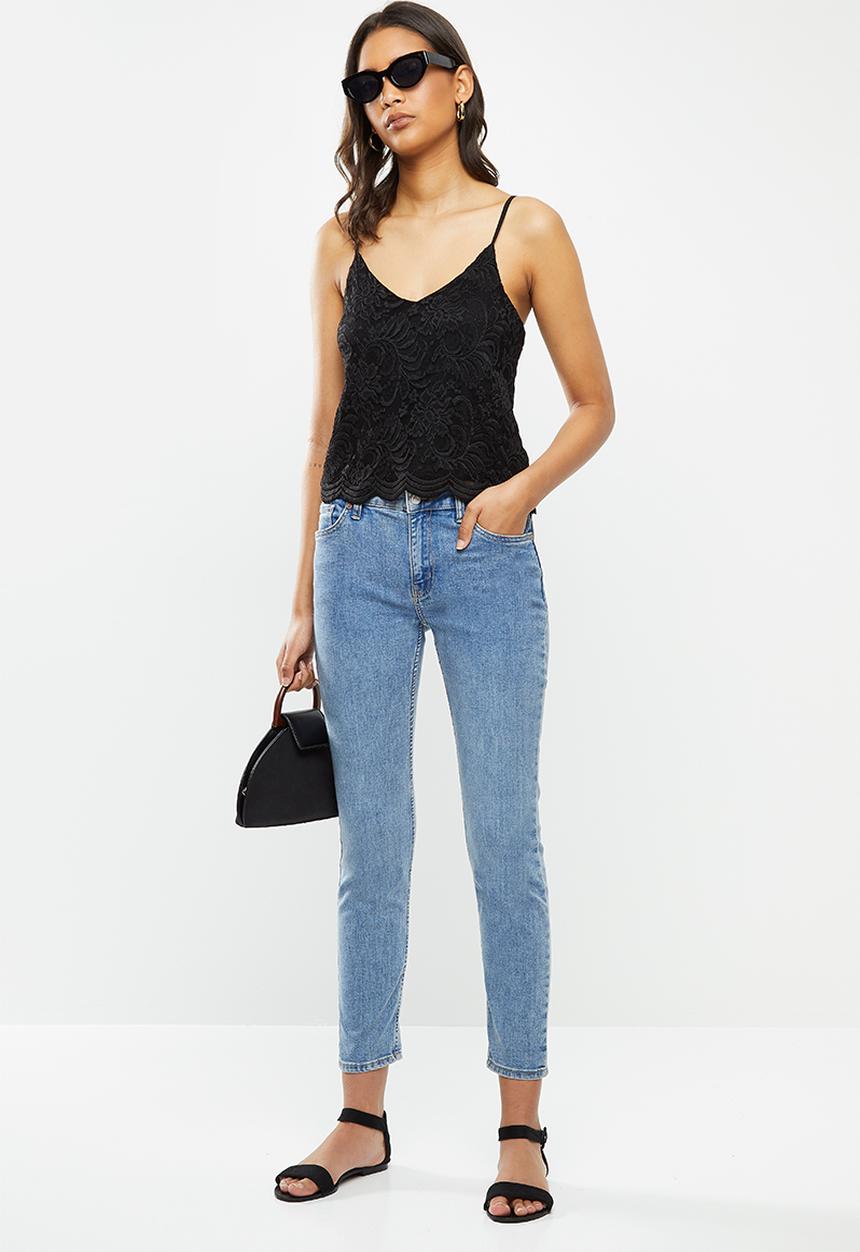 ONLY - Alba short sleeve top - black