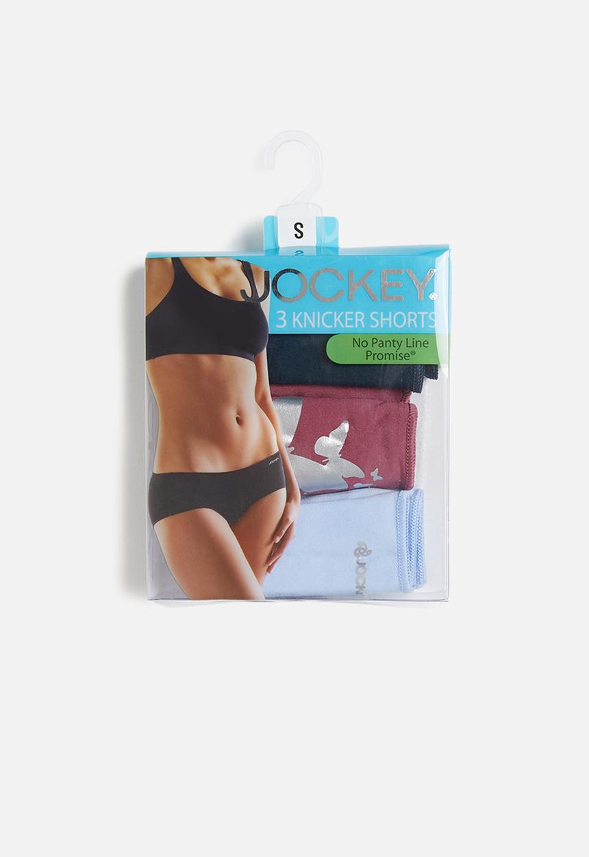 Jockey - Npl knicker 3pk - 2pln/1 iht - midnight navy & pink berry